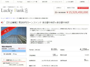 ラッキーバンク第293号ローンファンド第293号ローンファンド 東京都中央区×東京都中央区
